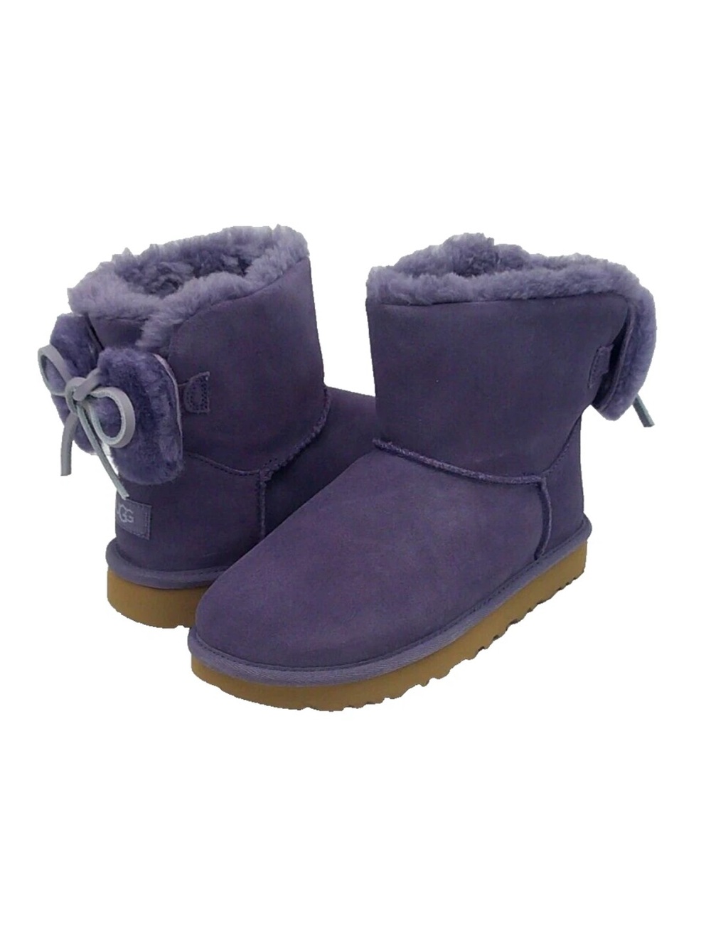 UGG LILAC MAUVE MINI BOOTS WITH BOW SIZE 10